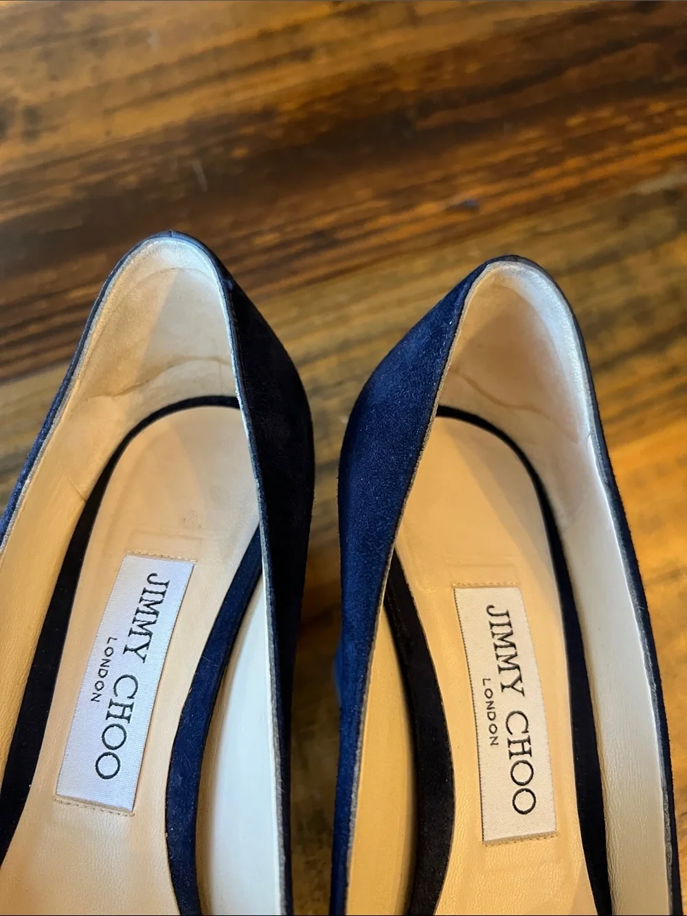 Jimmy Choo Navy Suede Classic Pump